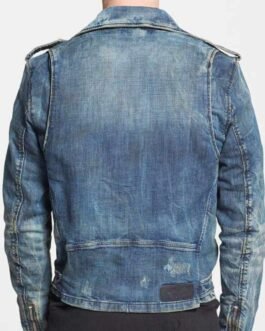 Men’s Blue Jean Biker Jacket