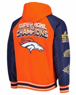 Denver Broncos 3X Champions Defender Hoodie Varsity Jacket
