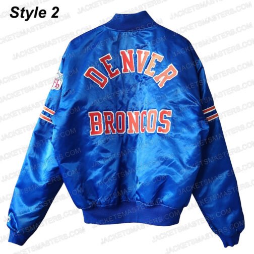 Denver Broncos Blue Satin Jacket - Image 5