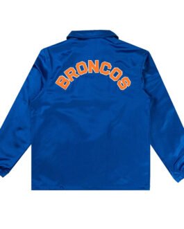 Denver Broncos Blue Satin Windbreaker
