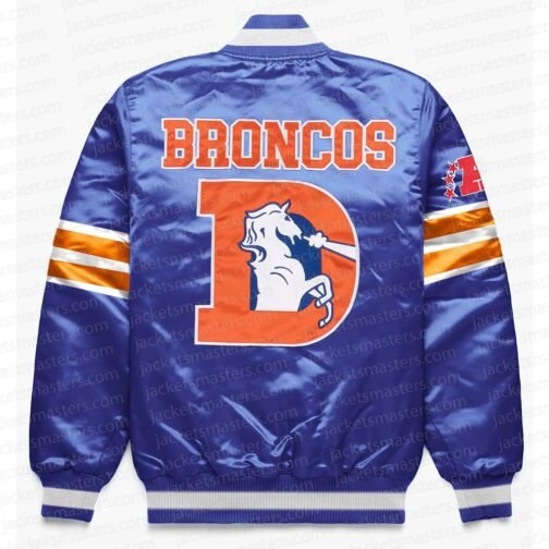 Denver Broncos Exclusive Blue Satin Jacket - Image 2