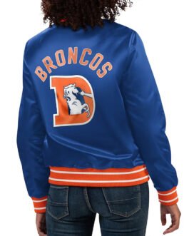 Denver Broncos Full Count Blue Satin Jacket