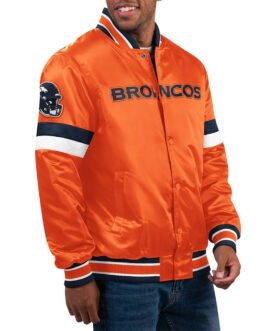 Home Game Denver Broncos Orange Satin Jacket