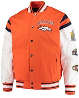 Denver Broncos Home Team Orange and White Jacket
