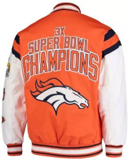 Denver Broncos Home Team Orange and White Jacket