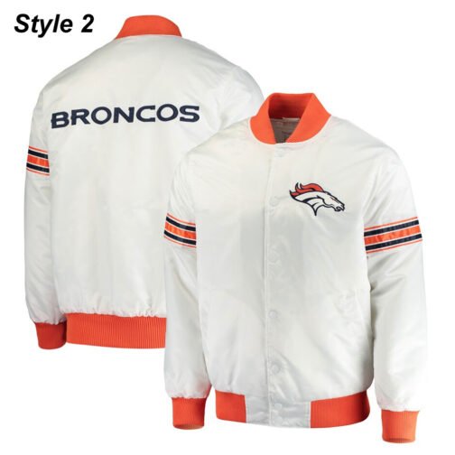 Denver Broncos Hometown White and Orange Satin Jacket - Image 3
