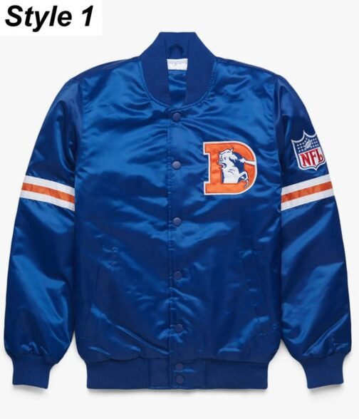 Ohio Denver Broncos Bomber Royal Blue Jacket