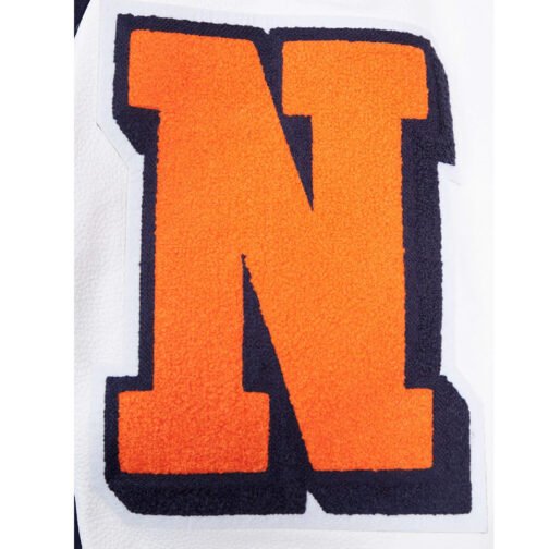 Denver Broncos Mashup Rib Varsity Wool/Leather Jacket - Image 5