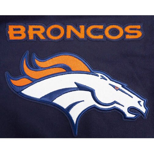 Denver Broncos Mashup Rib Varsity Wool/Leather Jacket - Image 10