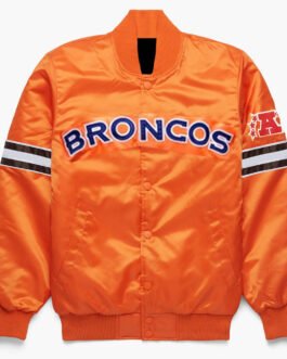 Pick and Roll Denver Broncos Orange Satin Jacket