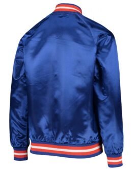 Bomber Denver Broncos Royal Blue Satin Jacket
