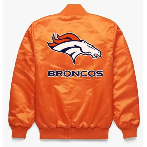 Super Bowl Denver Broncos Orange Satin Jacket - Image 2