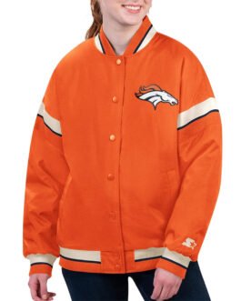 Denver Broncos Tournament Orange Varsity Jacket