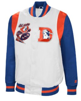 White/Royal Denver Broncos The All-American Satin Jacket