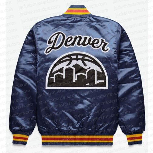 Denver Nuggets Exclusive Navy Satin Jacket - Image 2