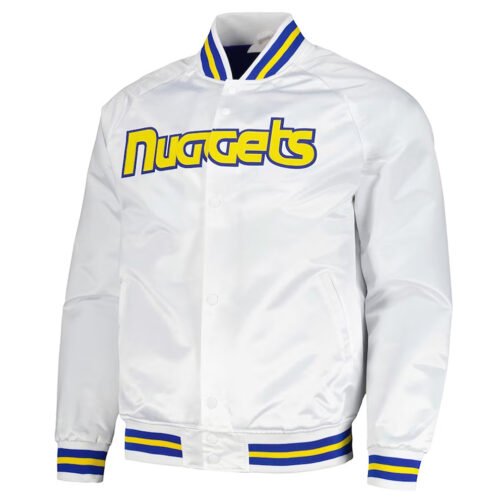 Denver Nuggets Throwback Wordmark White Jacket