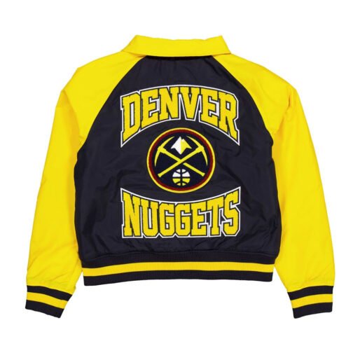 Denver Nuggets Navy and Yellow Throwback Jacket - Image 2