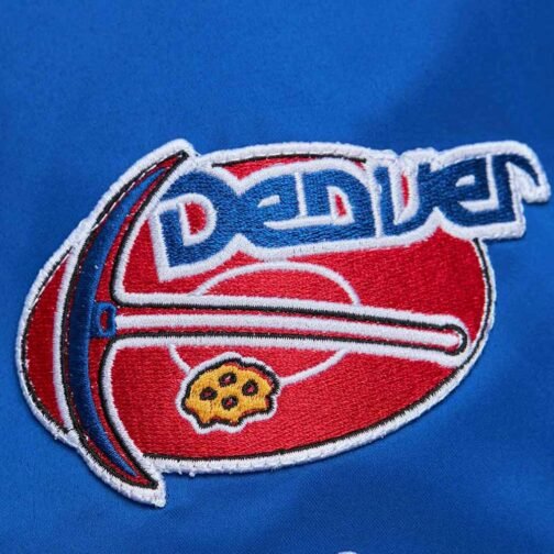 Denver Nuggets Vintage Logo Royal Lightweight Satin Jacket - Image 3