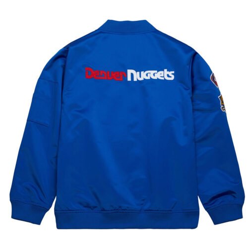 Denver Nuggets Vintage Logo Royal Lightweight Satin Jacket - Image 2