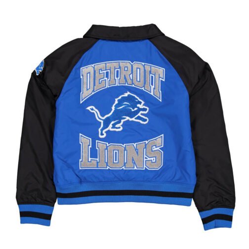 Detroit Lions Blue and Navy Throwback Jacket - Image 2