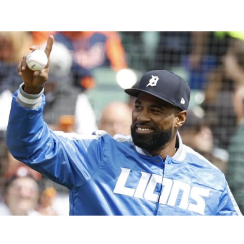Calvin Johnson Detroit Lions Jacket - Image 7