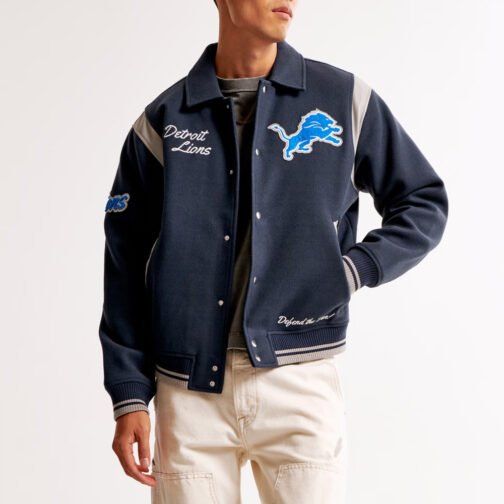 Detroit Lions Defend The Den Varsity Jacket - Image 3