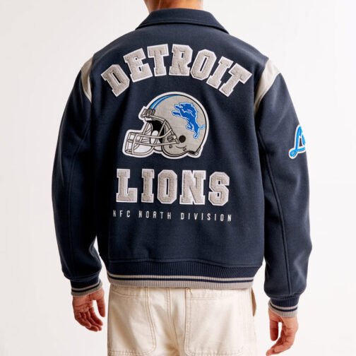Detroit Lions Defend The Den Varsity Jacket - Image 4