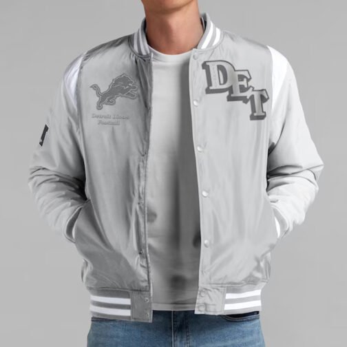 Elements Elite Detroit Lions Gray Jacket - Image 4
