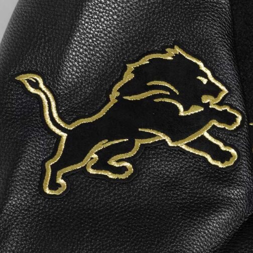 Detroit Lions Full-Zip Black Varsity Jacket - Image 4