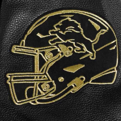 Detroit Lions Full-Zip Black Varsity Jacket - Image 5