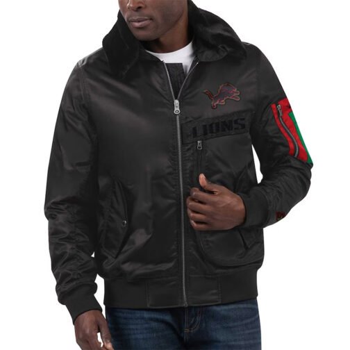 Detroit Lions TY Mopkins Black Jacket - Image 3