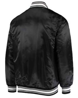 Detroit Lions Locker Room Black Satin Jacket