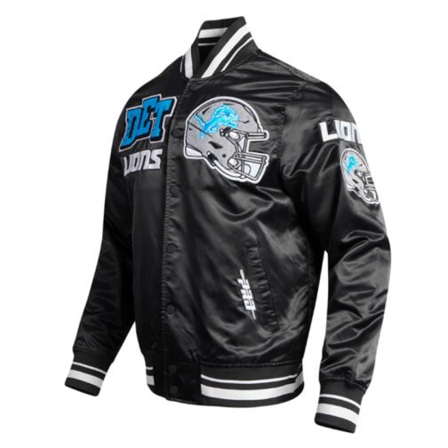 Detroit Lions Mashup Classic Rib Satin Jacket - Image 3