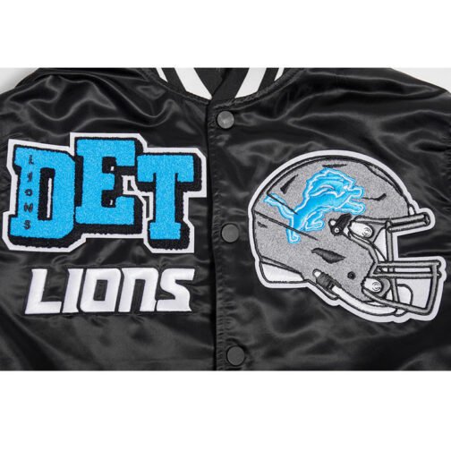 Detroit Lions Mashup Classic Rib Satin Jacket - Image 6