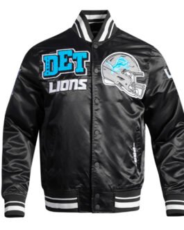 Detroit Lions Mashup Classic Rib Satin Jacket