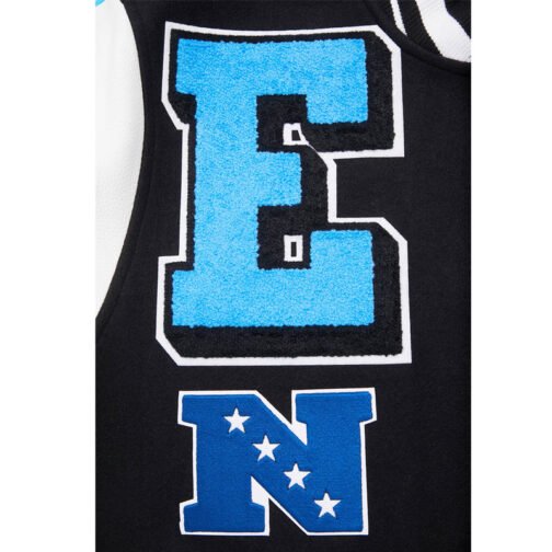 Detroit Lions Mashup Rib Varsity Wool/Leather Jacket - Image 7