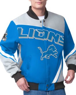Detroit Lions Maximum Racing Blue Jacket