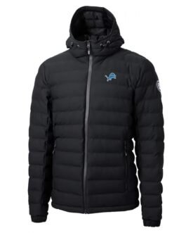 Ridge Repreve Detroit Lions Mission Puffer Black Jacket