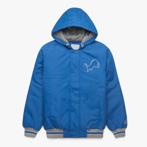 Detroit Lions Blue Hooded Jacket