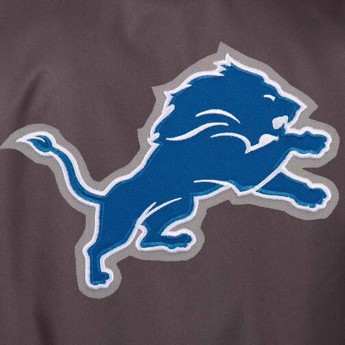 Detroit Lions Poly Twill Gray Jacket - Image 3