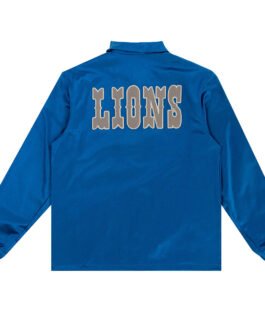 Detroit Lions Royal Satin Windbreaker