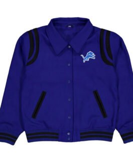 Detroit Lions Sport Night Teddy Varsity Jacket