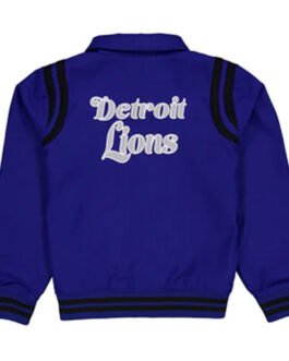 Detroit Lions Sport Night Teddy Varsity Jacket