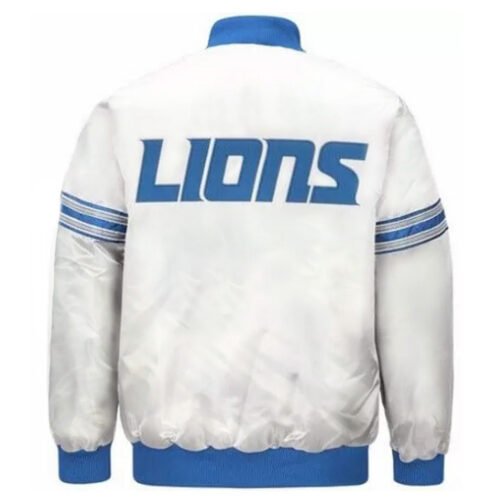 Detroit Lions Striped Satin Jacket - Image 3