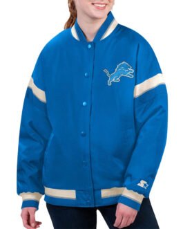Detroit Lions Tournament Blue Varsity Jacket