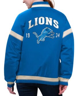 Detroit Lions Tournament Blue Varsity Jacket