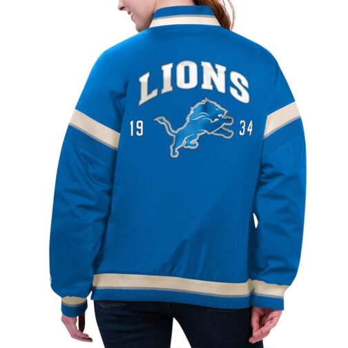 Detroit Lions Tournament Blue Varsity Jacket - Image 2