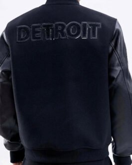 Detroit Lions Letterman Varsity Black Jacket