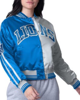 Detroit Lions Zone Blitz Blue/Silver Jacket