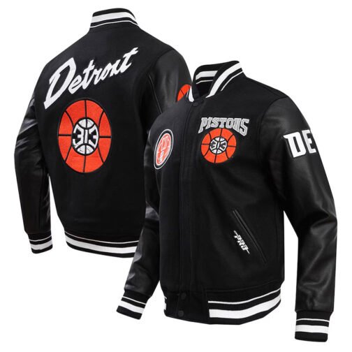 Detroit Pistons 2023/24 City Edition Varsity Jacket - Image 3